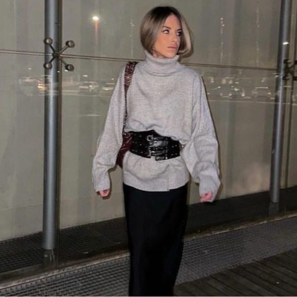 NWT Zara Studded Leather Cummerbund - Picture 4 of 16